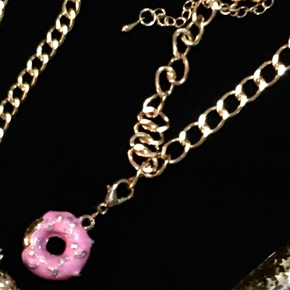 SOLD...Gold Donut Charm Bracelet